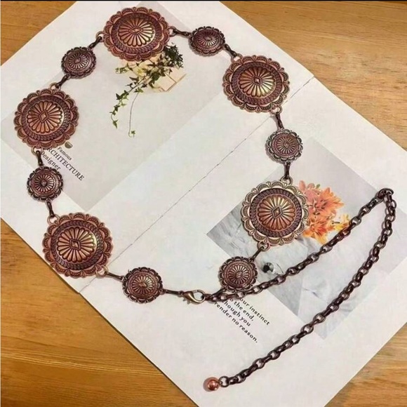 Accessories - Vintage Bronze Boho Chain Belt NEW 🏷️